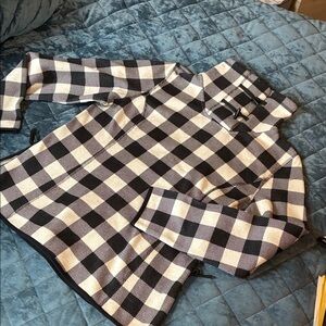 Plaid Turtleneck Women's Sweater